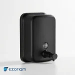 Dispensador de Jabón Líquido Acero Inoxidable Negro Mate 500 ml de 15 cm x 9.8 cm x 5.7 cm Exoriam - Imagen 4