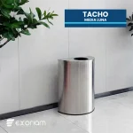 Tacho Media Luna Acero Inoxidable 20 Lt Satinado de 40 cm x 30 cm x 15.5 cm Exoriam - Imagen 4